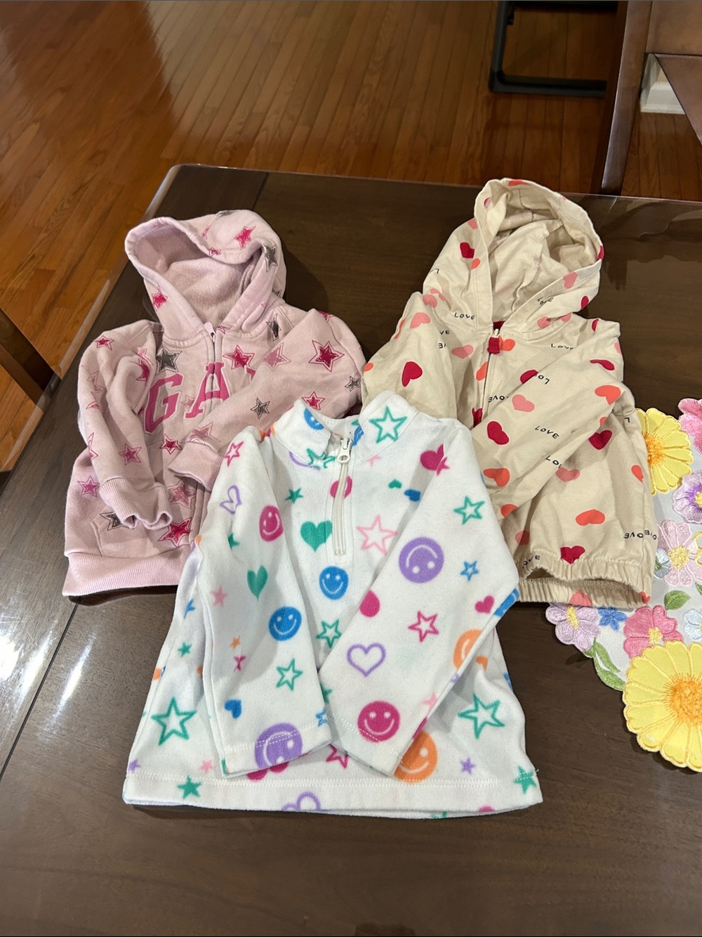 Bundle of 3 sizes 12-24 Hoodies & Half-Zip up Carters, GAP, Children’s Place